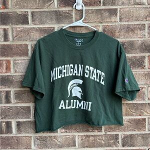 Champion Michigan State Alumni Crop Top Large